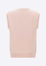 JW Anderson Logo Intarsia Knitted Sweater Vest Blush KW1349YN0398301_BLUSH