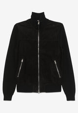 Tom Ford Zip-Up Suede Jacket KZF008-YMW084S25 LB999 Black