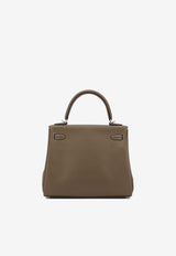 Kelly 25 in Etoupe Swift Leather with Palladium Hardware