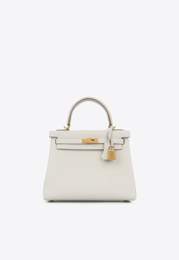Hermès Kelly 25 in Gris Pale Togo Leather with Gold Hardware