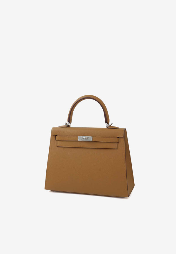 Hermès Kelly 25 Sellier in Sesame Epsom Leather with Palladium Hardware