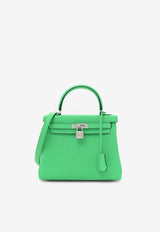 Hermès Kelly Retourne 25 in Vert Comics Togo Leather with Palladium Hardware