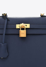 Hermès Kelly 25 Sellier in Bleu Navy Epsom Leather with Gold Hardware