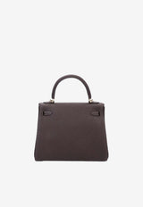 Kelly 25 in Bai Brun Togo Leather with Gold Hardware