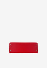 Kelly 32 Sellier in Rouge Casaque Epsom Leather with Gold Hardware