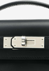 Kelly Cut Clutch in Black Swift with Palladium Hardware