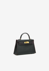 Mini Kelly HSS 20 Verso in Black Epsom with Gold Hardware