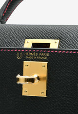 Mini Kelly HSS 20 Verso in Black Epsom with Gold Hardware