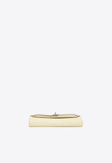 Kelly To Go Wallet in Jaune Milton Epsom with Palladium Hardware