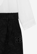 Dolce & Gabbana Kids Baby Boys Logo-Embossed Tuxedo Onesie L11O86 G7K7M S9000