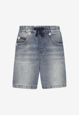 Dolce & Gabbana Kids Baby Boys Denim Bermuda Shorts Denim L14Q17 LDD83 S9000