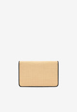 Tom Ford Small Raffia and Leather Shoulder Bag L1738-TRA004X 3JN04 Beige