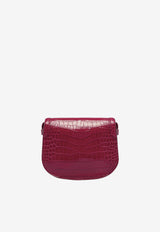 Tom Ford Mini Wallis Shoulder Bag in Croc-Embossed Leather L1841-LCL395X 1P046 Pink