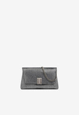 Tom Ford Mini Nobile Metallic Clutch Bag Silver L1886-TSY054A 1G001