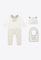 Dolce & Gabbana Kids Baby Moon and Star Print Gift Set - Set of 3 L1JOAI G7O1K S9000 White