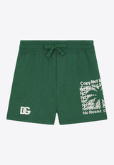 Dolce & Gabbana Kids Baby Boys Logo Shorts L1JQR9 G7K8E V8433 Green
