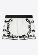 Dolce & Gabbana Kids Baby Boys Bandana Print Shorts White L1JQU8 II7FQ HA9RB
