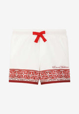 Dolce & Gabbana Kids Baby Boys Majolica Print Double Piqué Shorts Multicolor L1JQV8 II7KW IP5DQ