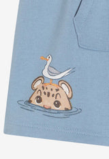Dolce & Gabbana Kids Baby Boys Leopard and DG Logo Bermuda Shorts Blue L1JQW0 G7PNF B0112
