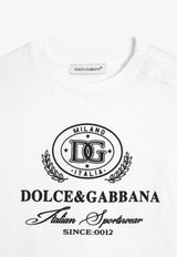 Dolce & Gabbana Kids Babies Printed Logo Jersey T-shirt White L1JTEY G7NVW S9000