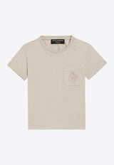 Dolce & Gabbana Kids Baby Boys DG Laurel Embroidered T-shirt Beige L1JTIP G7O9B M0299