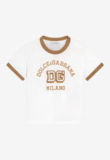 Dolce & Gabbana Kids Baby Boys Logo Embroidered T-shirt White L1JTJP G7PRH W0111
