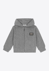 Dolce & Gabbana Kids Baby Boys Logo Zipped Hoodie L1JW2V G7I2P S8291 Gray