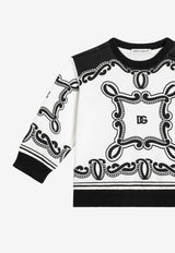 Dolce & Gabbana Kids Baby Boys Bandana Print Sweatshirt White L1JWDO II7FQ HA9RB