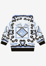Dolce & Gabbana Kids Baby Boys Zip-Up Printed Hooded Sweatshirt L1JWIT G7L0X HC4XR