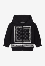 Dolce & Gabbana Kids Baby Boys Bandana Print Zip-Up Hoodie Blue L1JWIT G7OLL B0665