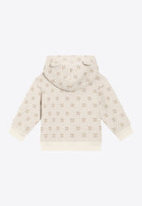 Dolce & Gabbana Kids Baby Boys Polka Dot Jacquard Hooded Sweatshirt Beige L1JWLS FJ7EA S9000