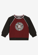 Dolce & Gabbana Kids Baby Boys DG Laurel Colorblocked Sweatshirt Burgundy L1JWNI G7PUT S9000