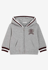 Dolce & Gabbana Kids Baby Boys Zipped Embroidered Logo Zip-Up Hoodie Gray L1JWNK G7PVB S8290