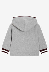 Dolce & Gabbana Kids Baby Boys Zipped Embroidered Logo Zip-Up Hoodie Gray L1JWNK G7PVB S8290