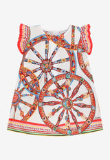 Dolce & Gabbana Kids Baby Girls Carretto Print Dress Multicolor L23DW2 FI5O4 HA6CK