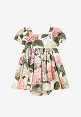 Dolce & Gabbana Kids Baby Girls Hydrangea Print Dress Multicolor L24DF4 HS5UG HA5XG