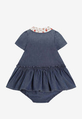 Dolce & Gabbana Kids Baby Girls DG Logo Chambray Dress Denim L24DO6 LDD72 S9000