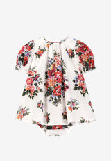 Dolce & Gabbana Kids Baby Girls Flower Bouquet Print Dress Multicolor L24DQ3 HS5UY HA5ZO