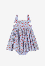 Dolce & Gabbana Kids Baby Girls Small Rose Print Dress Multicolor L24DR3 HS5UL HC5XJ