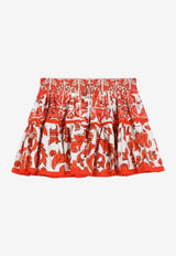 Dolce & Gabbana Kids Baby Girls Majolica Print Skirt with Bloomers Multicolor L24I49 G7P4N IO5DQ