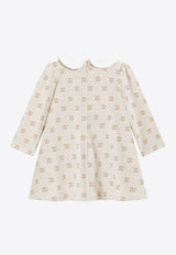 Dolce & Gabbana Kids Baby Girls Polka Dot Jacquard Knit Dress Beige L2JD9S FJ7EA S9000