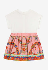 Dolce & Gabbana Kids Baby Girls Carretto Print Dress with Bloomers Multicolor L2JDAU G7P5S S9000