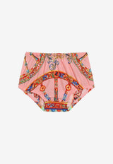Dolce & Gabbana Kids Baby Girls Carretto Print Dress with Bloomers Multicolor L2JDAU G7P5S S9000