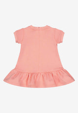 Dolce & Gabbana Kids Baby Girls Logo Print Dress Pink L2JDAV G7PQR F0079