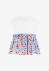 Dolce & Gabbana Kids Baby Girls DG Logo Floral Print Dress Multicolor L2JDB7 G7PVN S9000