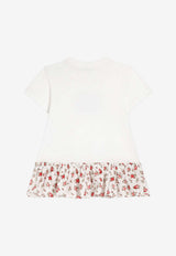 Dolce & Gabbana Kids Baby Girls Small Rose Print Dress White L2JDB8 G7PVM S9000