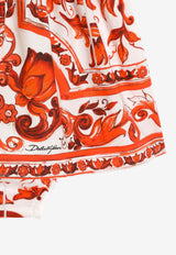 Dolce & Gabbana Kids Baby Girls Majolica Print Dress with Bloomers Multicolor L2JDBF G7P4G S9000