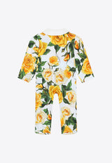 Dolce & Gabbana Kids Baby Girls Rose Print 3 Piece Gift Set L2JO2C G7K6O HA3VO Multicolor