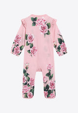 Dolce & Gabbana Kids Baby Girls Rose Print Jumpsuit Set - Set of 3 Pink L2JO3V II7GM HF5IZ