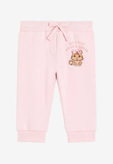 Dolce & Gabbana Kids Baby Girls Leopard with Bow Track Pants Pink L2JPC9 G7PNM F0662